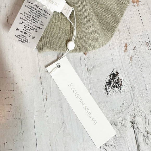 Jonathan Simkhai Ribbed Lambswool Cashmere Blend Knit Bra Top Size Medium - Picture 8 of 8